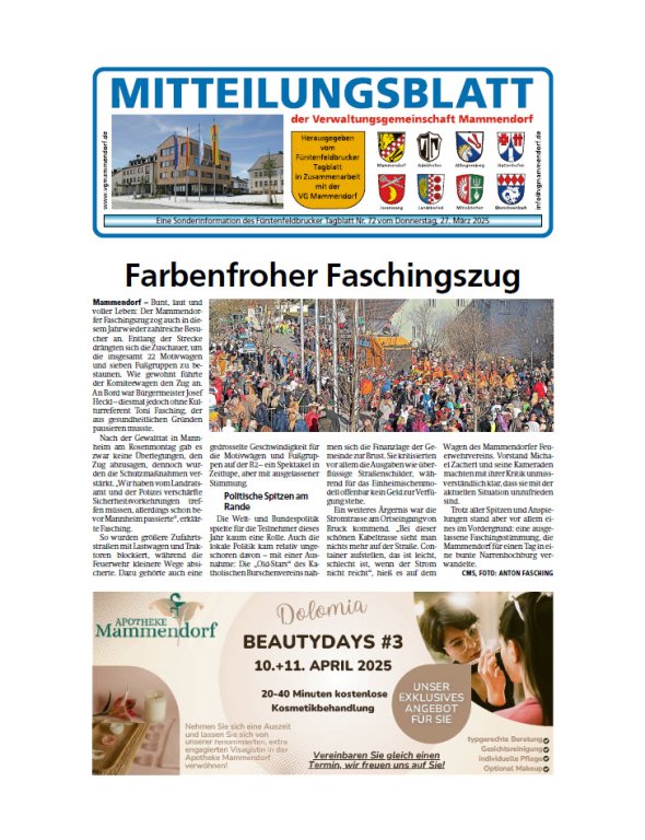 Mitteilungsblatt März 2025