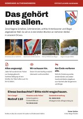 Vandalismus in unserer Gemeinde Vandalismus in unserer Gemeinde